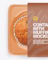 Container with Muffins Mockup