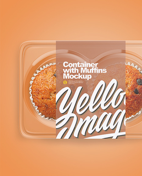 Container with Muffins Mockup