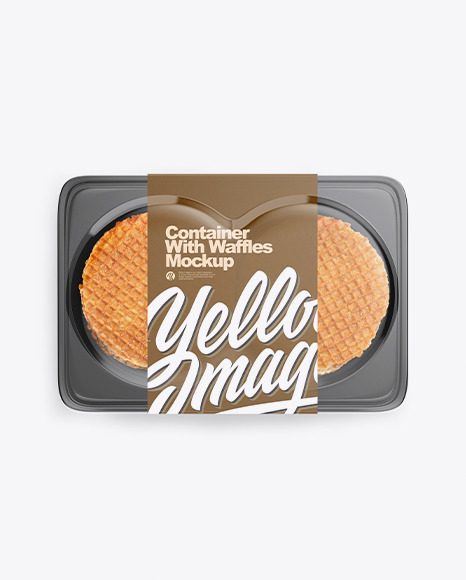 Container with Waffles Mockup