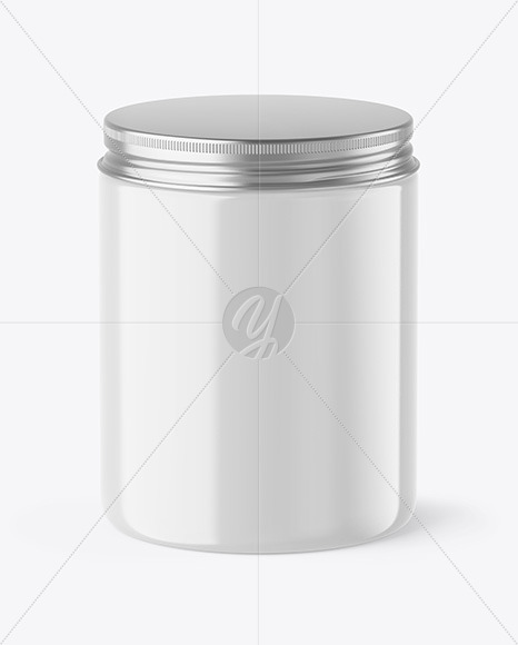 Glossy Cosmetic Jar Mockup