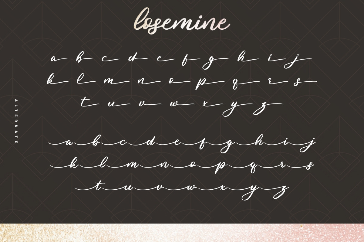 Losemine Calligraphy Font Losemine Calligraphy Font