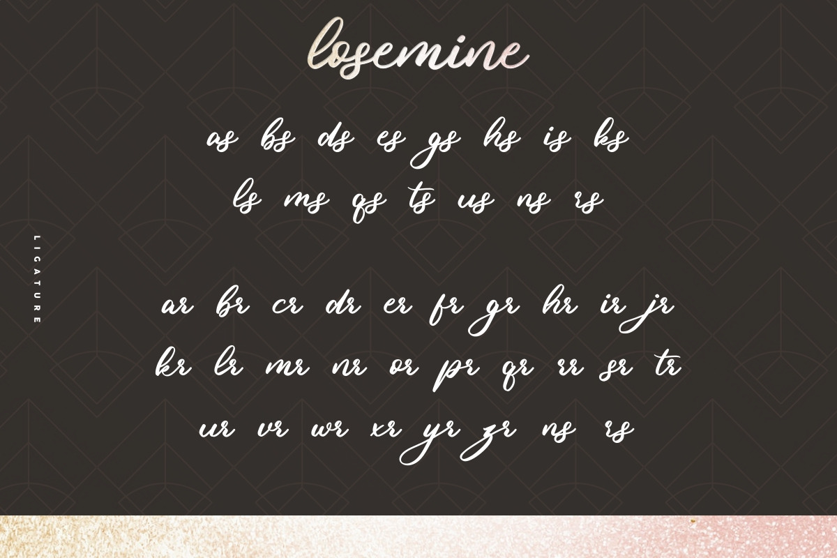 Losemine Calligraphy Font Losemine Calligraphy Font