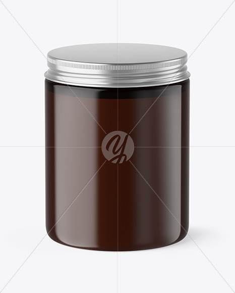 Amber Cosmetic Jar Mockup