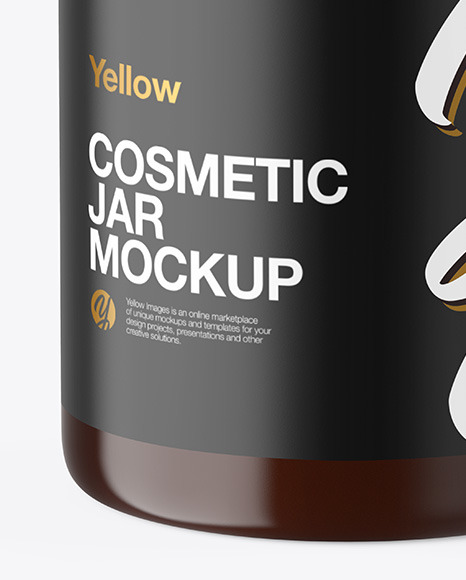 Amber Cosmetic Jar Mockup