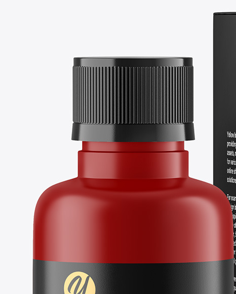 Matte Bottle with Box Mockup