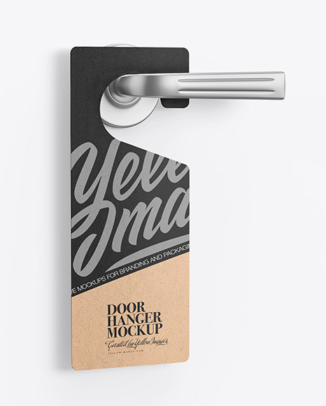 Kraft Door Hanger Mockup