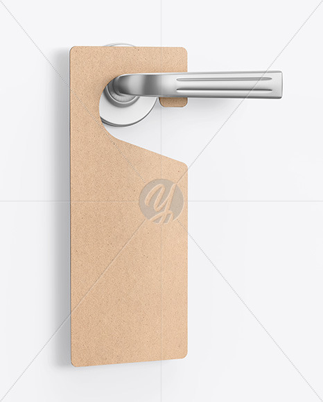 Kraft Door Hanger Mockup