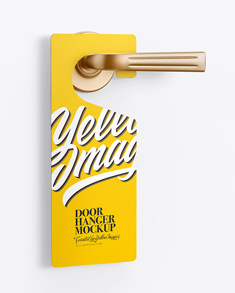 Paper Door Hanger Mockup