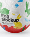 Egg in Metallic Foil Mockup