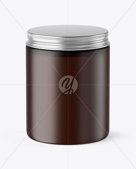 Frosted Amber Cosmetic Jar Mockup