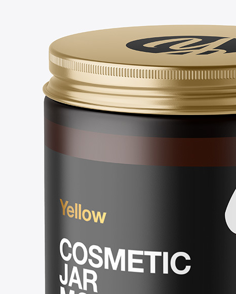 Frosted Amber Cosmetic Jar Mockup