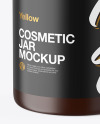 Frosted Amber Cosmetic Jar Mockup