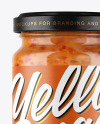 Clear Glass Jar with Sweet Chili Thai Sauce Mockup