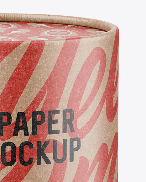 Kraft Paper Tube Mockup