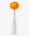 Ceramic Vase with Gerbera Flower Mockup