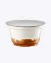 Plastic Cup w/ Yogurt and Apricot Jam