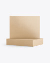 Two Kraft Paper Boxes Mockup