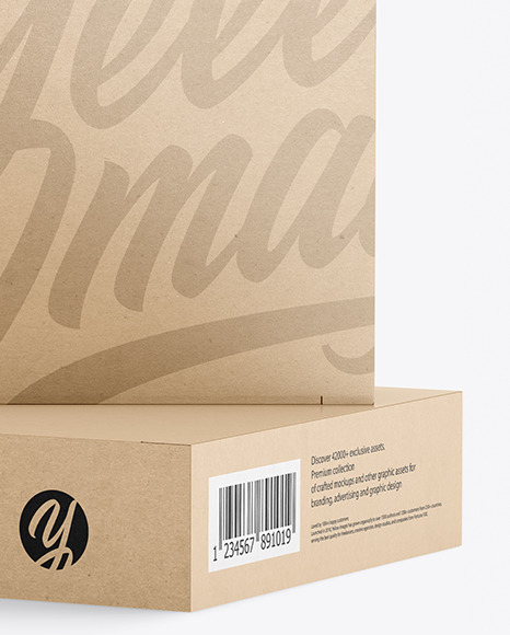 Two Kraft Paper Boxes Mockup