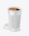 Coffee Cup With Kraft Holder Mockup