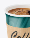 Coffee Cup With Kraft Holder Mockup