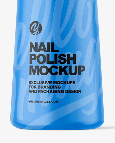 Matte Nail Polish Bottle Mockup