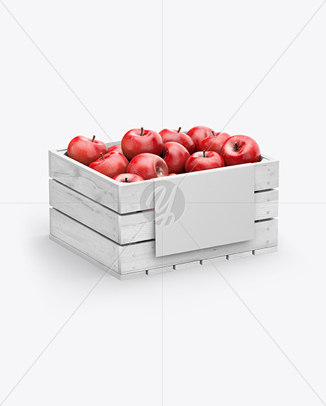 Crate with Apples Mockup