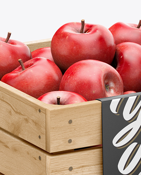 Crate with Apples Mockup