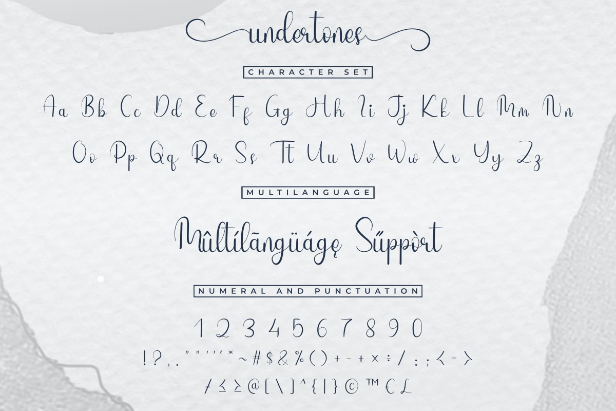 Undertones Calligraphy Font