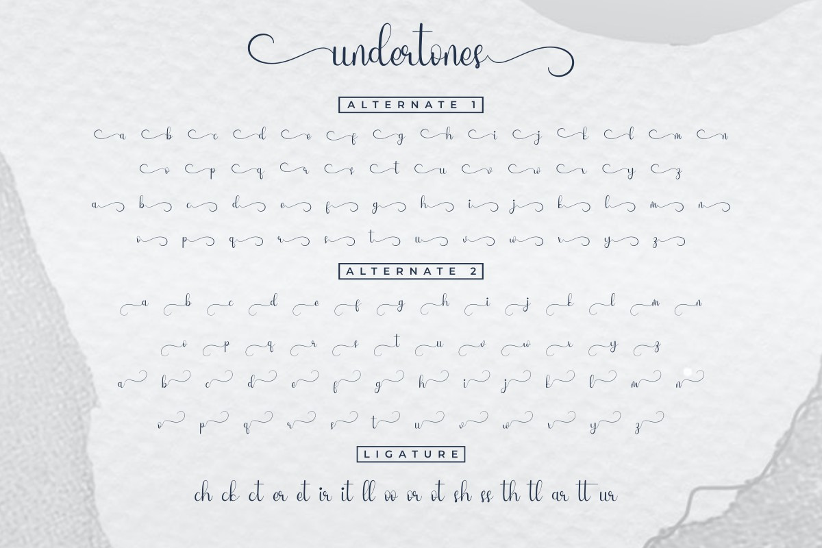 Undertones Calligraphy Font