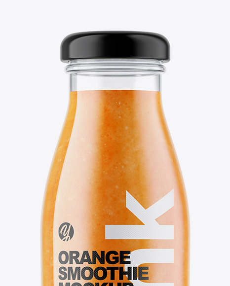 Orange Smoothie Bottle Mockup