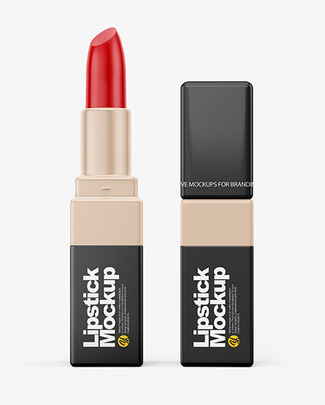 Glossy Square Lipstick Tube Mockup