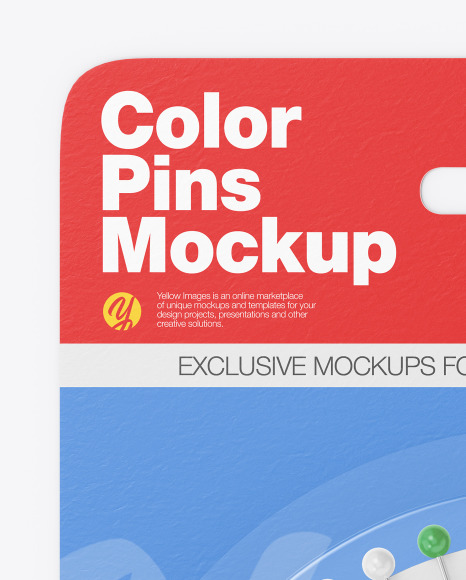 Paper Package w/ Color Pins Mockup