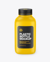 Matte Square Plastic Bottle Mockup