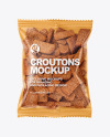 Plastic Bag With Croutons Mockup