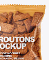 Plastic Bag With Croutons Mockup