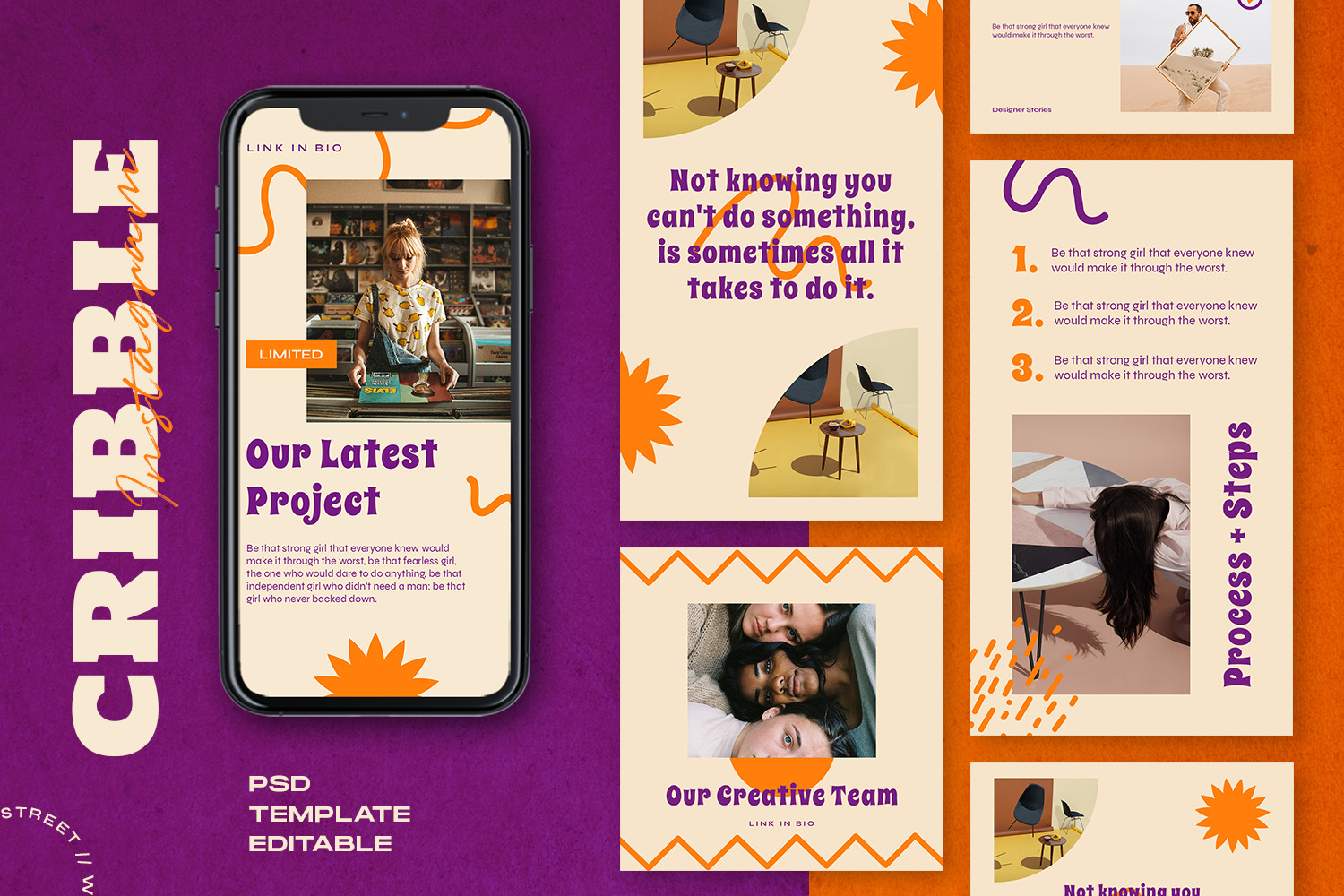Cribble - Retro Instagram Template Cribble - Retro Instagram Template