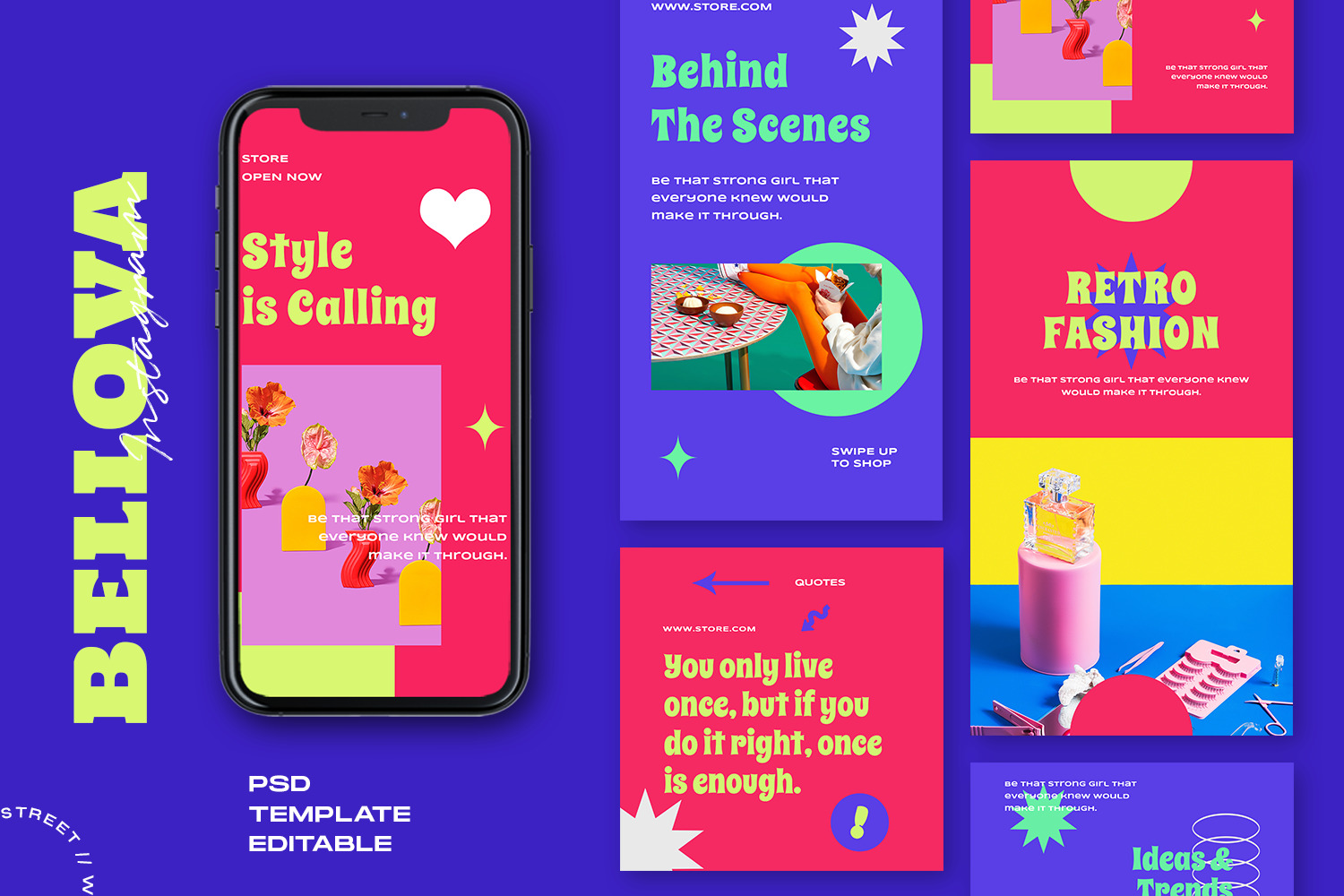 Bellova - Retro Instagram Template