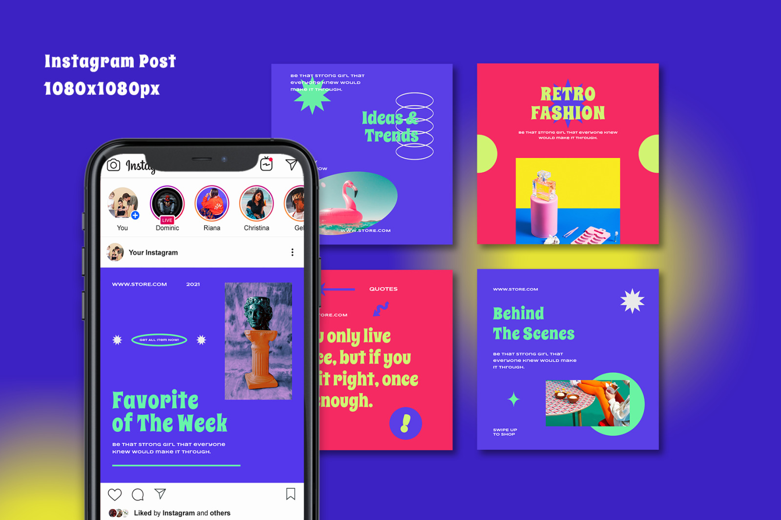 Bellova - Retro Instagram Template