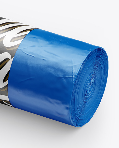 120L Glossy Trash Bags Mockup