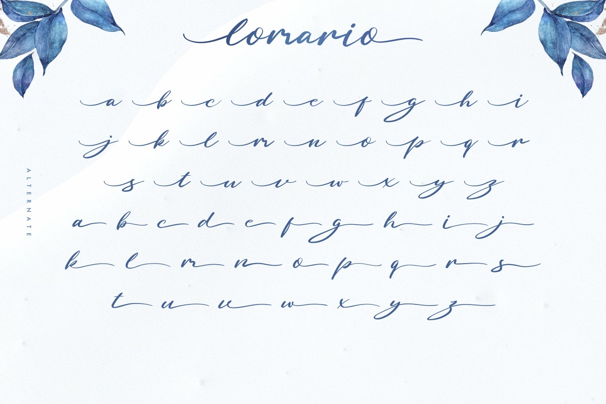 Lomario Calligraphy Script Font Lomario Calligraphy Script Font
