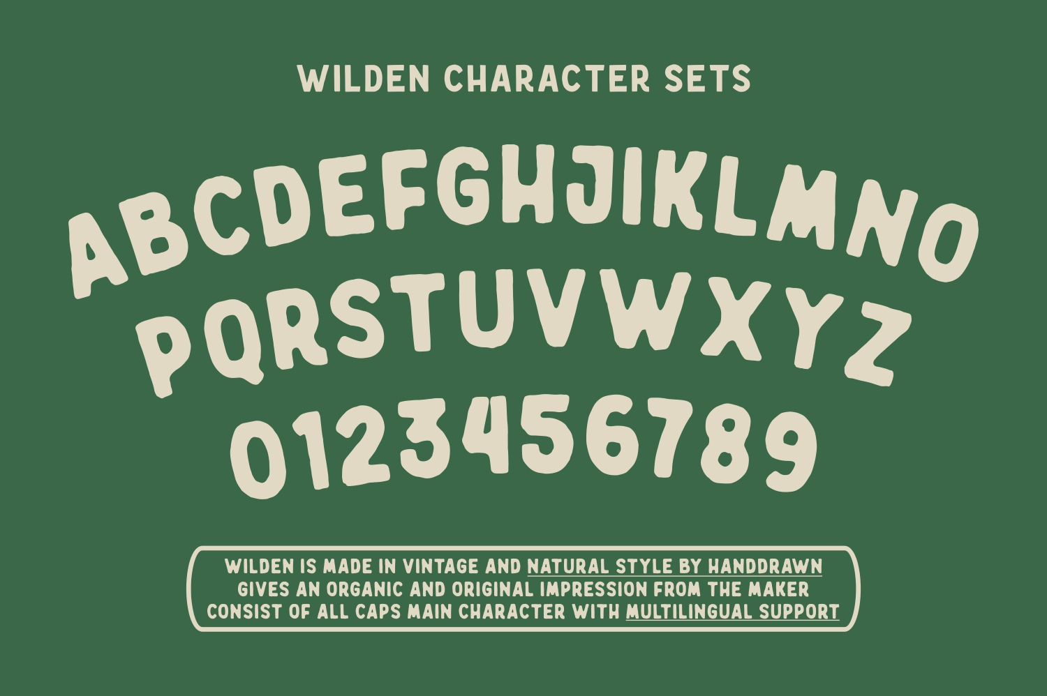 Wilden - Handdrawn Vintage Typeface Wilden - Handdrawn Vintage Typeface