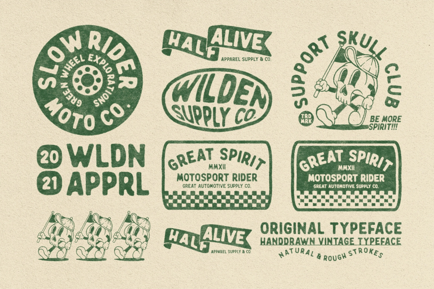 Wilden - Handdrawn Vintage Typeface