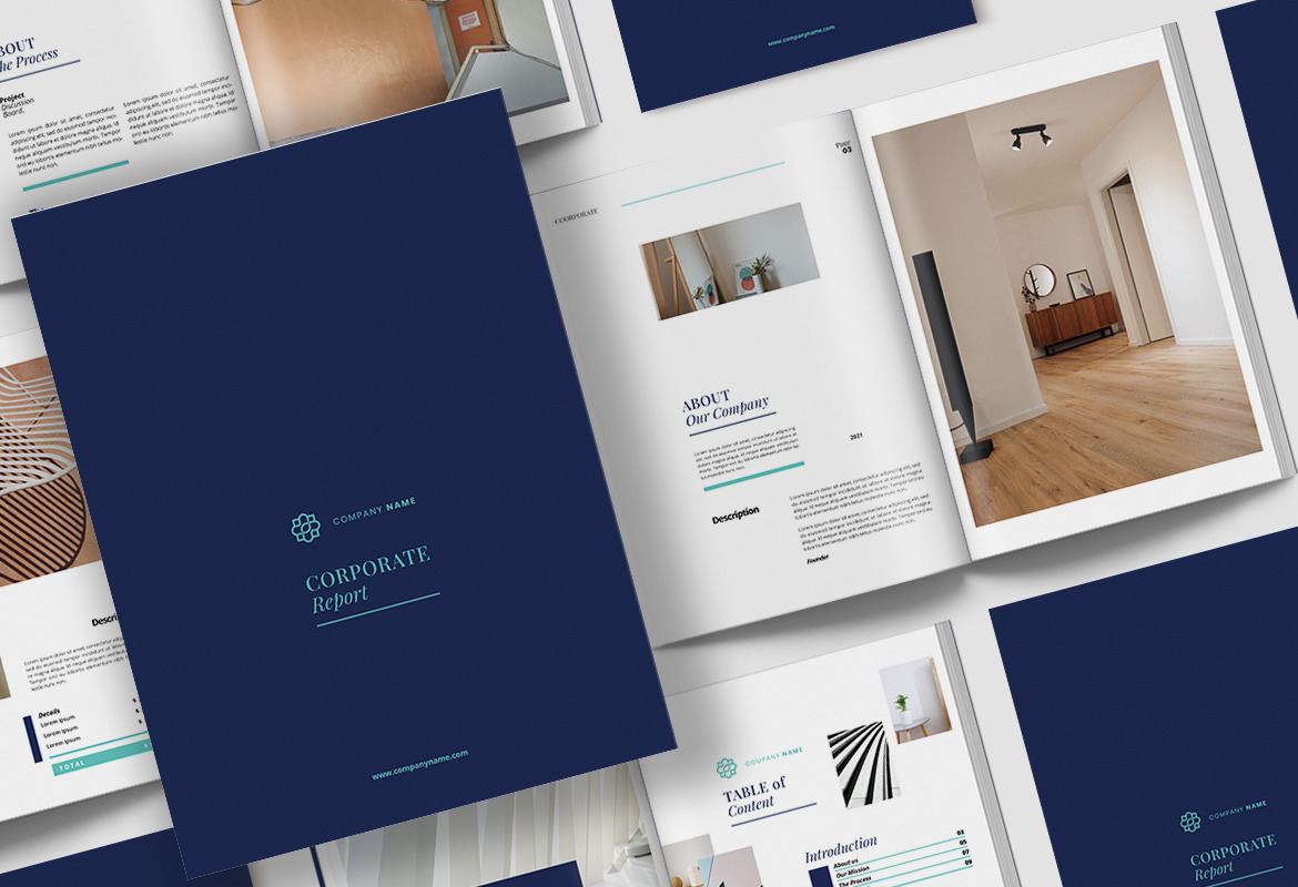 Modern Corporate Report Indesign Template Modern Corporate Report Indesign Template