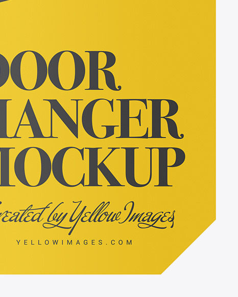 Paper Door Hanger Mockup