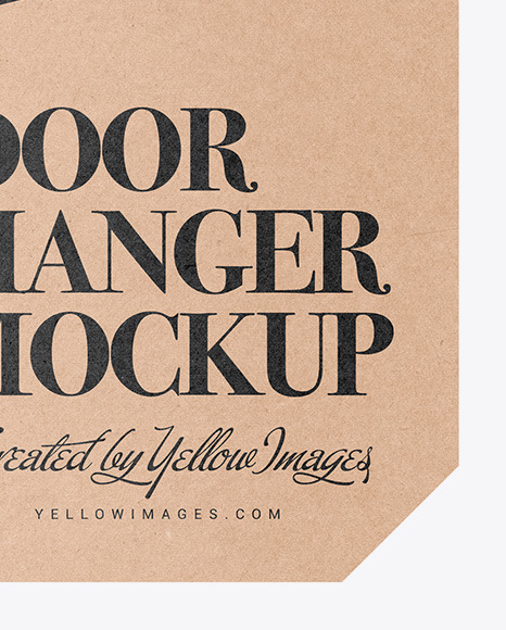 Kraft Door Hanger Mockup