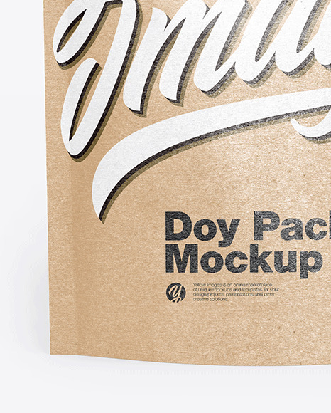 Two Kraft Stand-Up Pouches Mockup