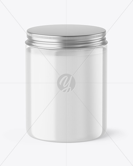 Clear Cosmetic Jar Mockup