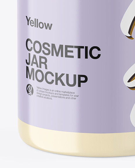 Clear Cosmetic Jar Mockup