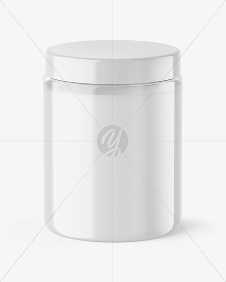 Clear Cosmetic Jar Mockup