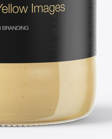 Clear Glass Bottle with Banana Smoothie Mockup